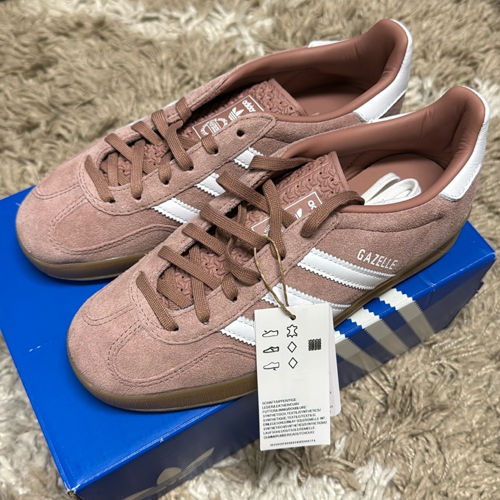 🍓 NEW ADIDAS GAZELLE INDOOR WOMEN
SNEAKERS WARM CLAY/CLOUD WHITE/GUM 6